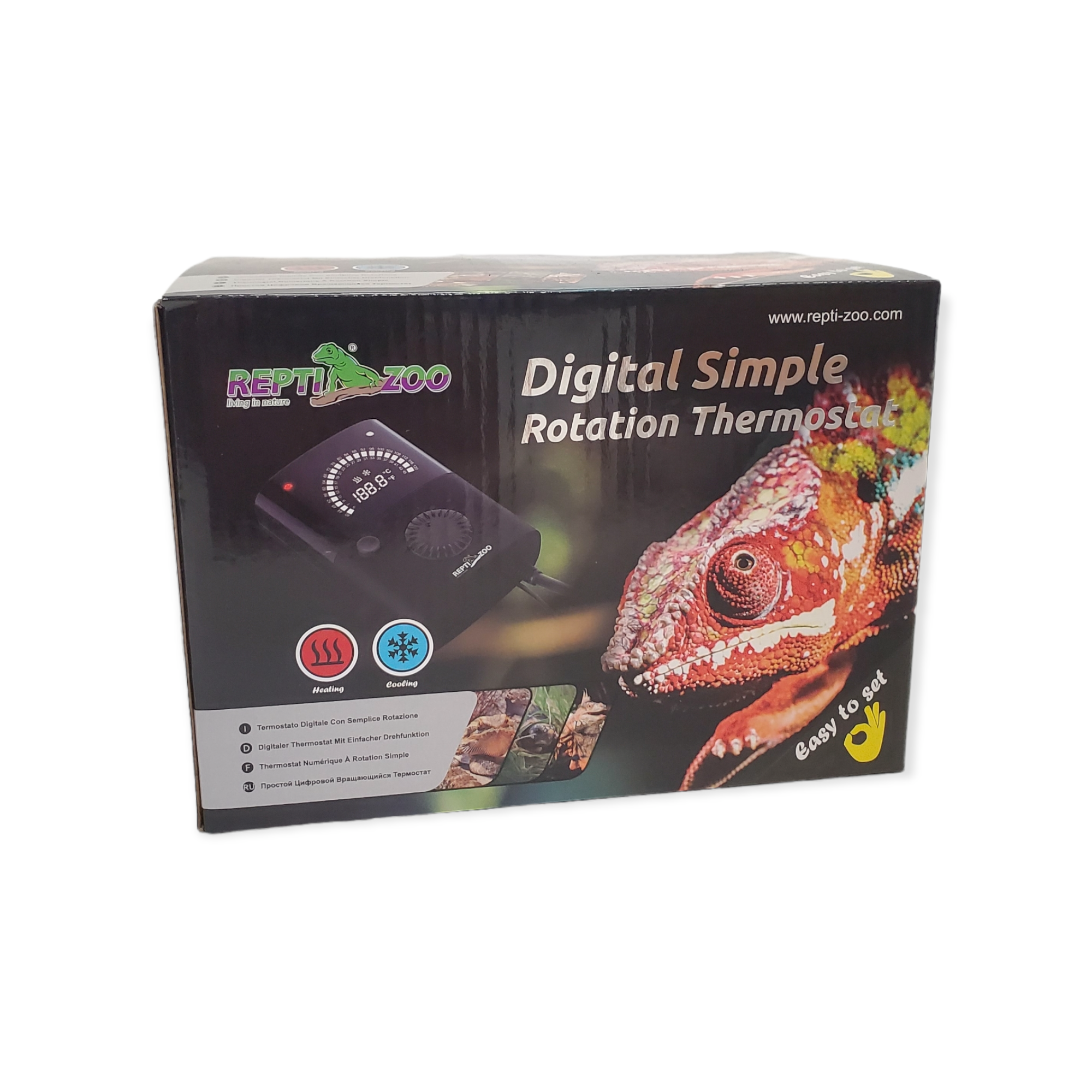 Reptizoo Digital Simple Rotation Thermostat 1200w max (THC24) - Reptile Deli Inc.