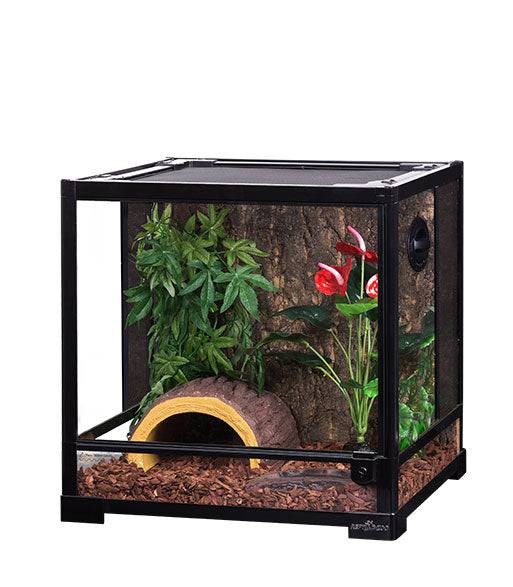 REPTIZOO - RK0105S-18” x 18” x 18”-Reptile Glass Terrarium - Single Hinge Door - Reptile Deli Inc.
