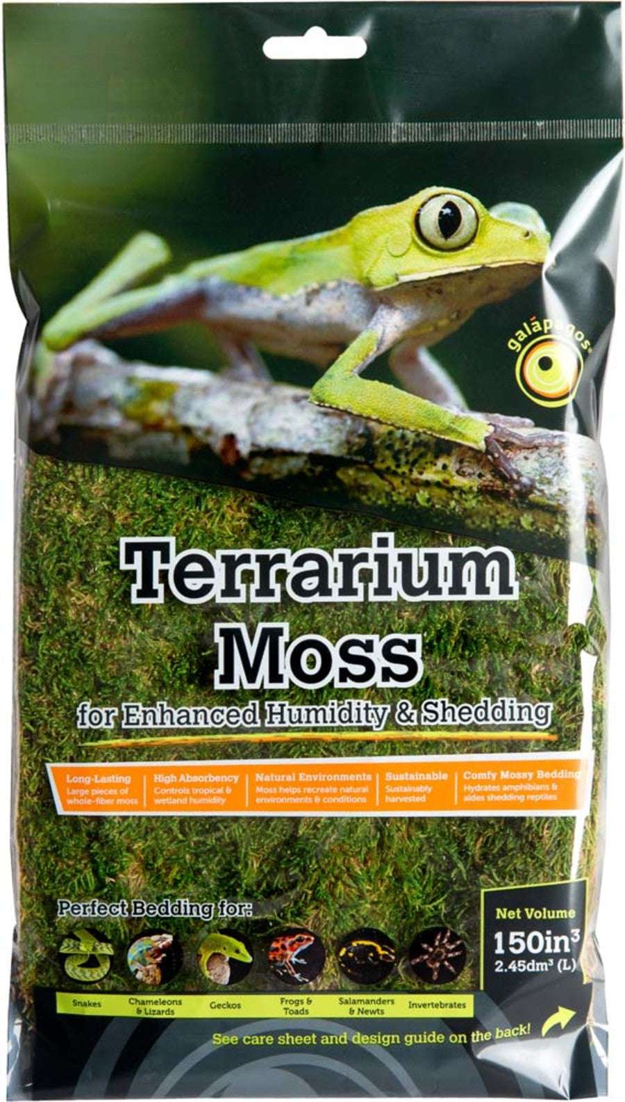 Galapagos Sheet Moss Decorative Sheet of Real Moss Substrate 2.6QT