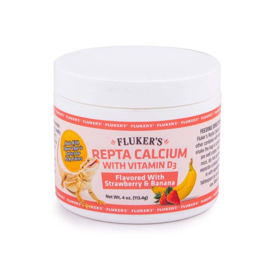 Fluker's Repta StrawberryBanana Flavored Calcium with Vitamin D3 4oz - Reptile Deli Inc.