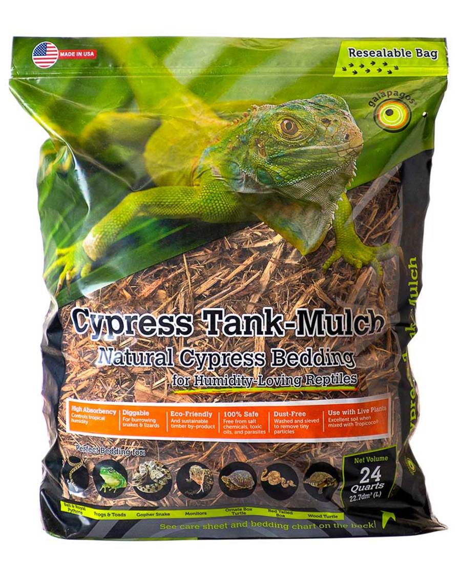Galapagos Cypress Tank Mulch Natural Cypress Reptile Bedding Substrate 24 QT