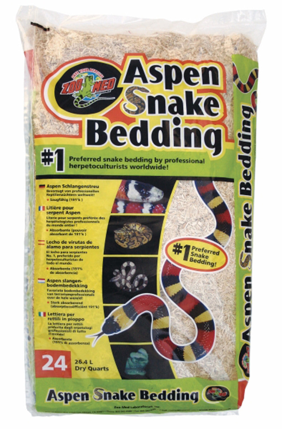 Zoo Med Aspen Reptile Snake Bedding 24QT