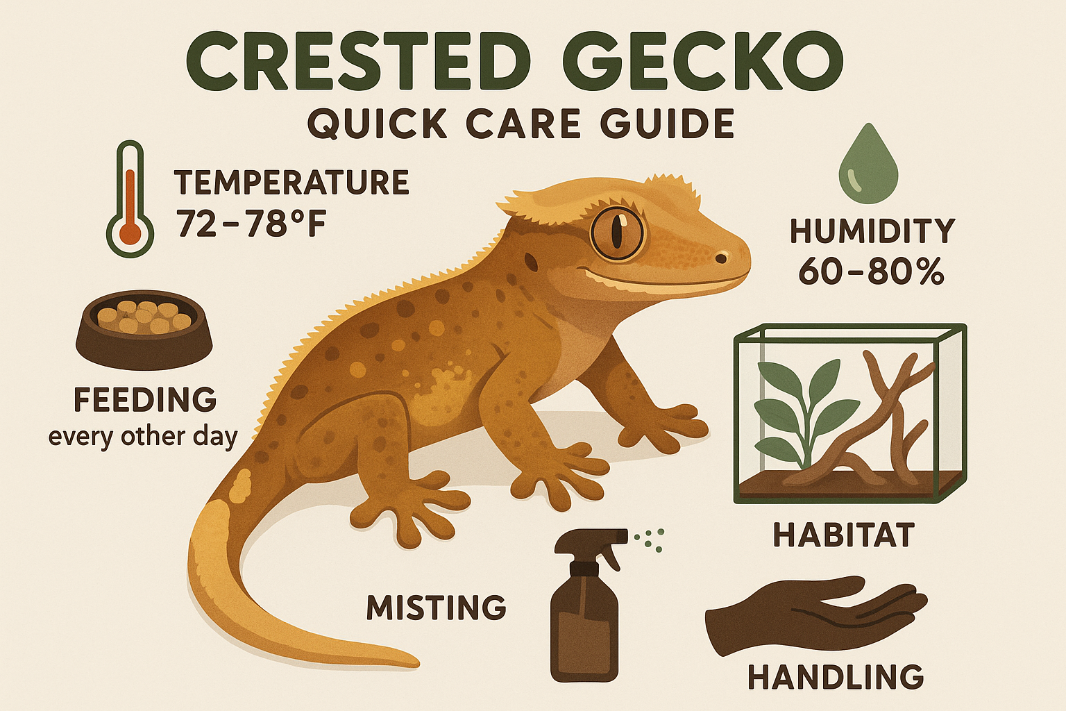 crested gecko quick care guide