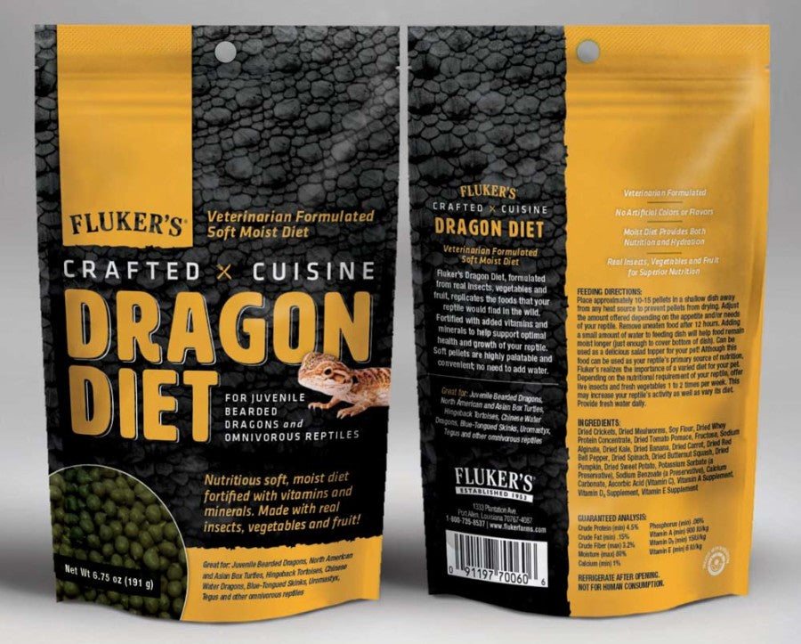 Fluker's Crafted Cuisine Juvenile Bearded Dragon Diet Dry Food 6.75oz - Reptile Deli Inc.