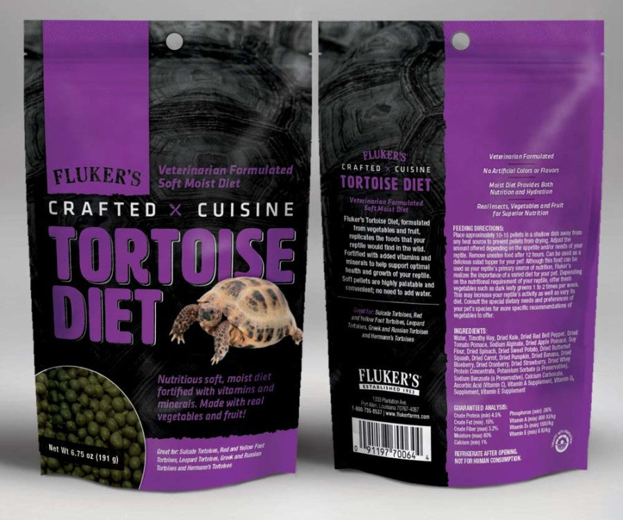 Fluker's Crafted Cuisine Tortoise Diet Dry Food 6.75oz - Reptile Deli Inc.
