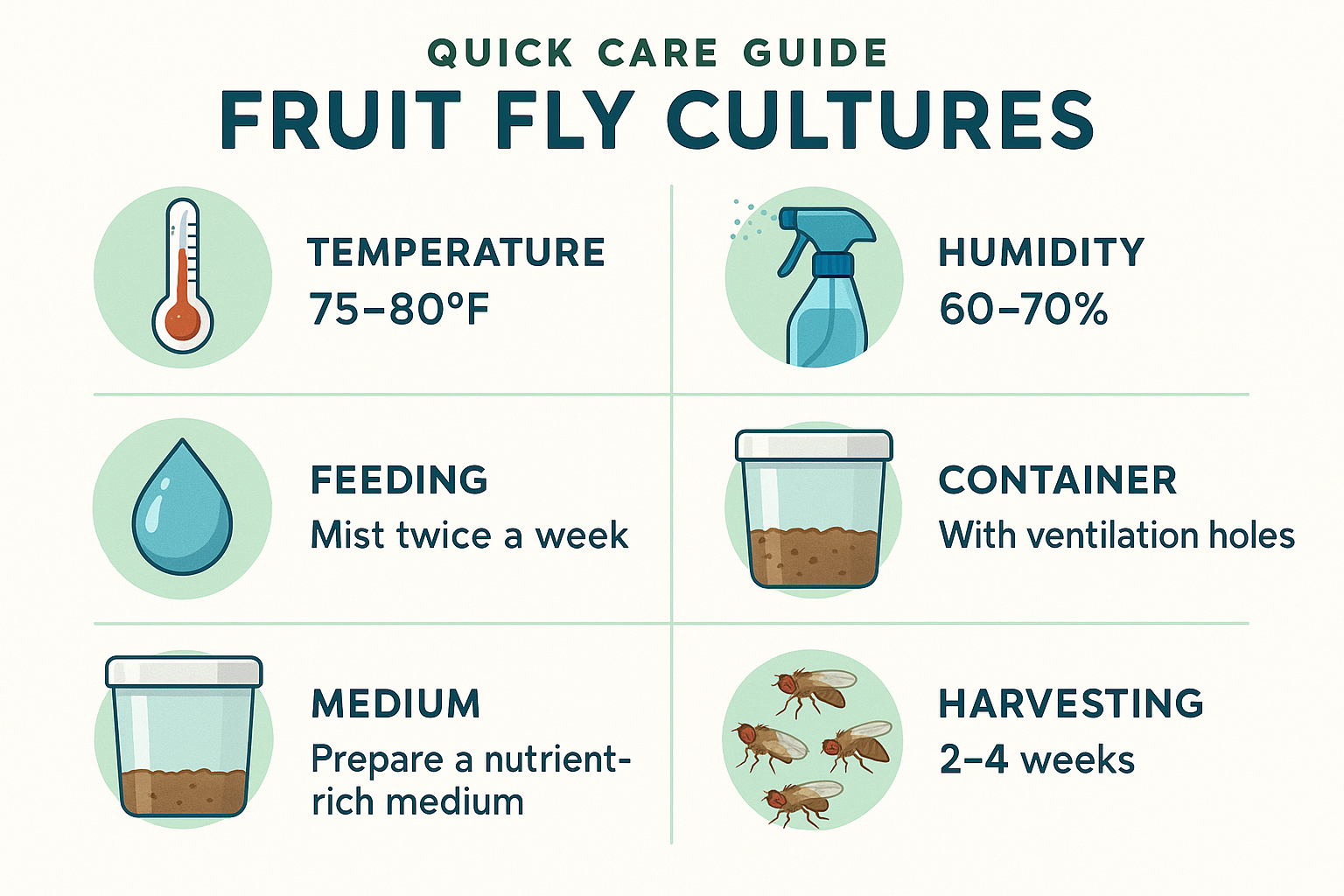 Fruit Fly Culture Quick Care Guide