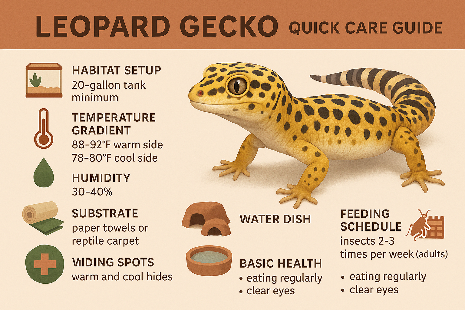 Leopard Gecko Quick Care guide