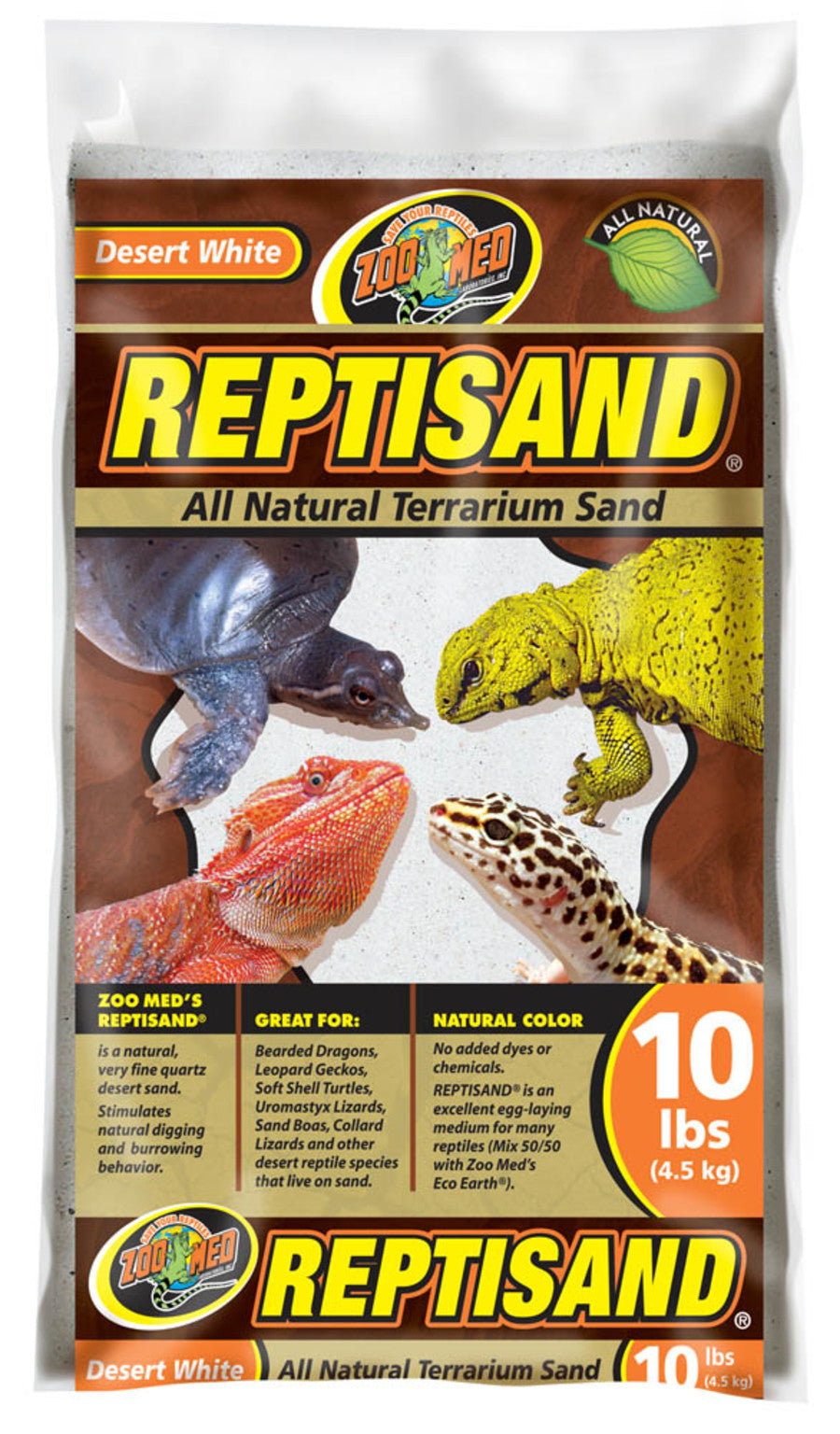 Zoo Med ReptiSand Natural Reptile Substrate 10lb - Reptile Deli Inc.