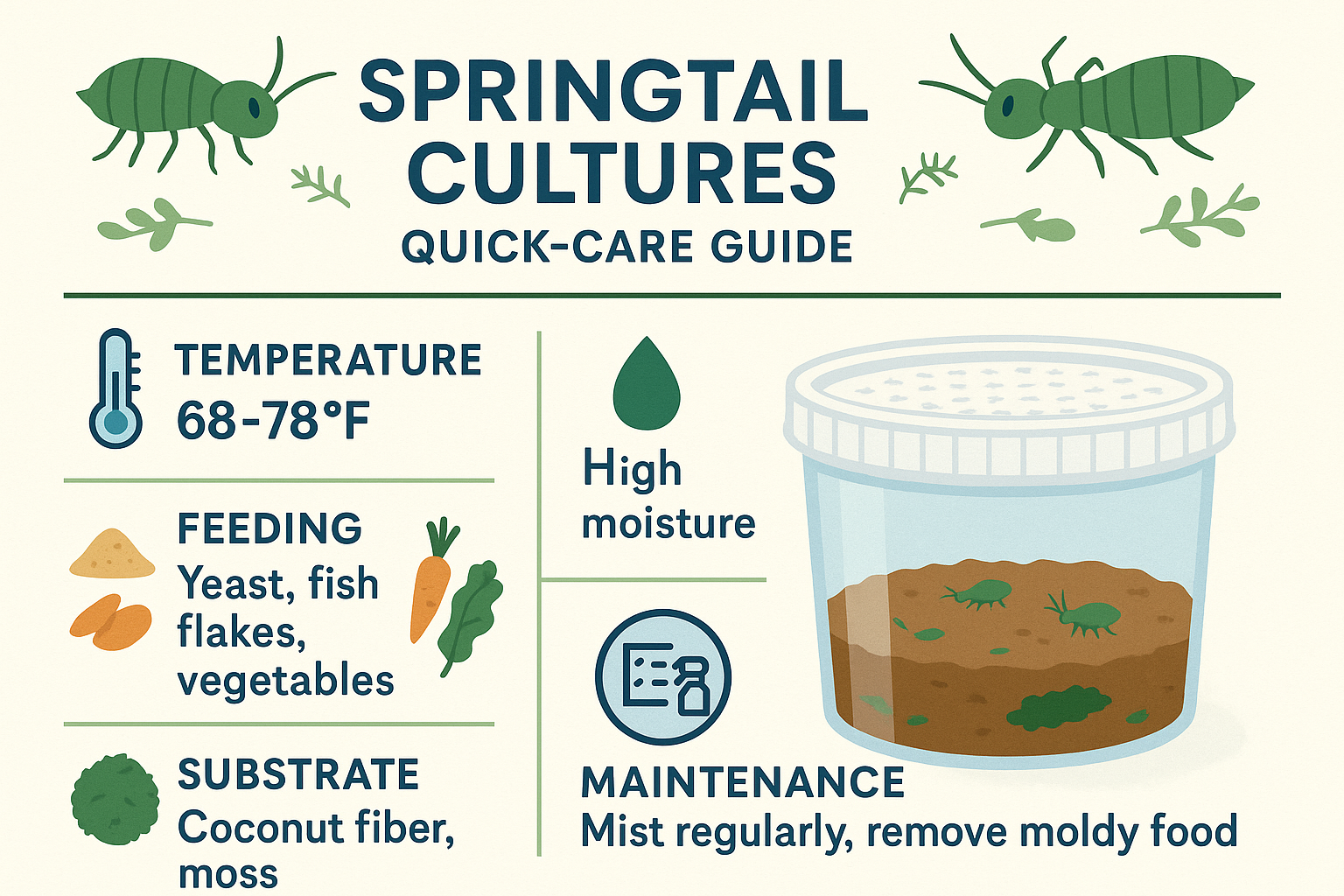 Temperate Springtail Care – Reptile Deli Inc.
