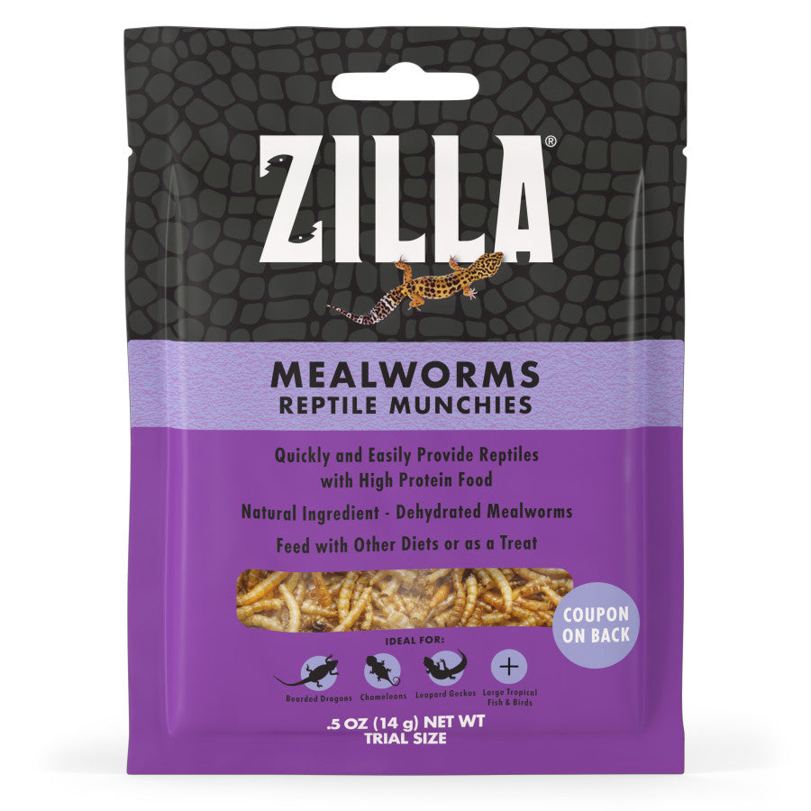 Zilla Reptile Munchies Mealworm .5oz - Reptile Deli Inc.