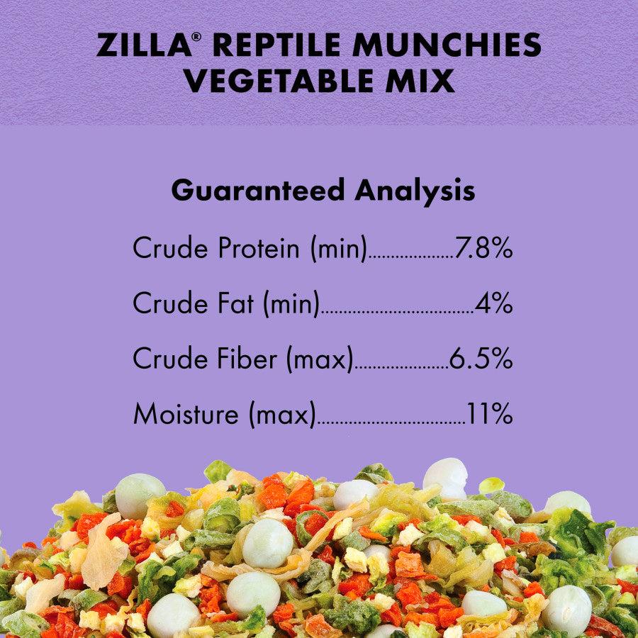 Zilla Reptile Munchies Vegetable Mix 4oz - Reptile Deli Inc.