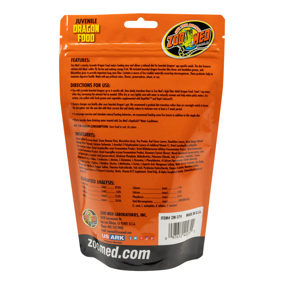 Zoo Med Juvenile High Protein Dragon Food 4.5oz - Reptile Deli Inc.