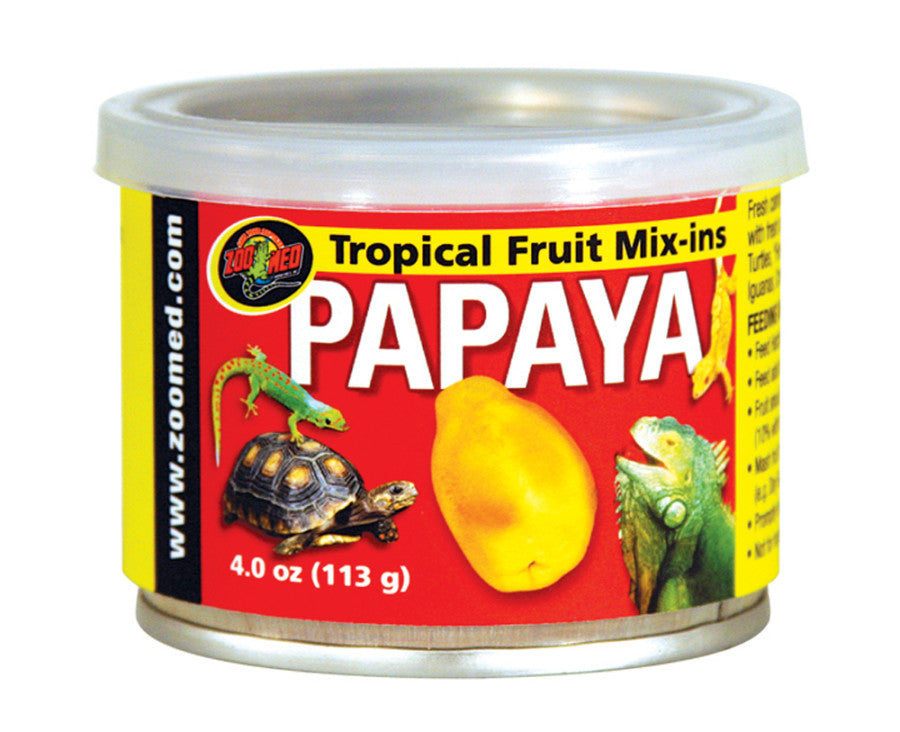 Zoo Med Fruit MixIns Papaya Reptile Wet Food 3.4oz - Reptile Deli Inc.