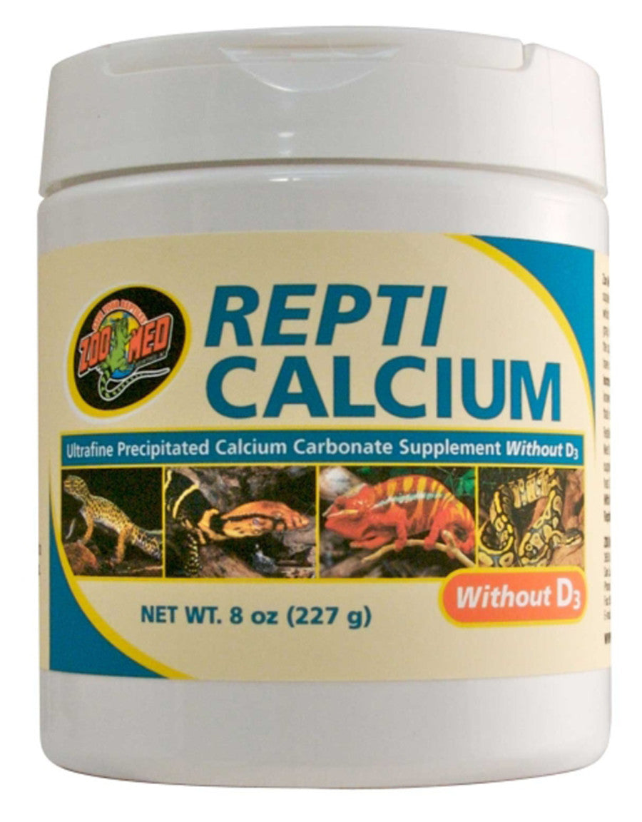 Zoo Med Repti Calcium without Vitamin D3 Reptile Supplement 8oz - Reptile Deli Inc.