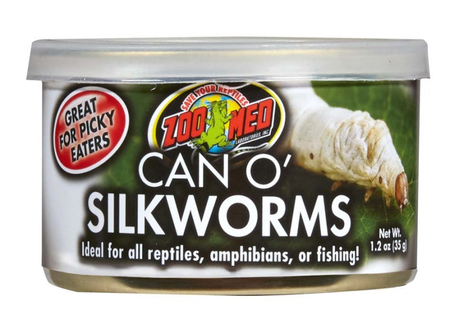 Zoo Med Can O' Silkworms Reptile Wet Food 1.2oz - Reptile Deli Inc.