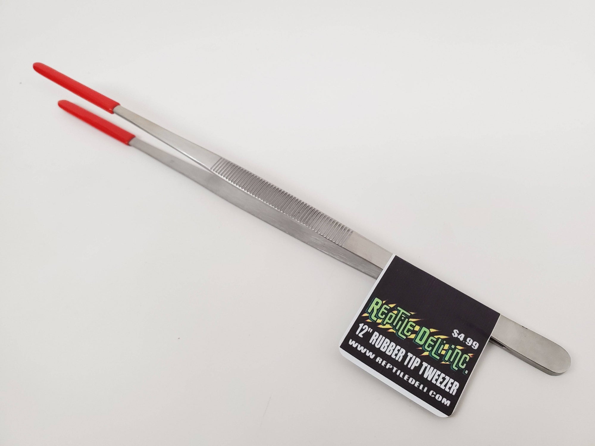 12" Rubber Tip Tweezer - ADD-ON ITEM - Reptile Deli Inc.