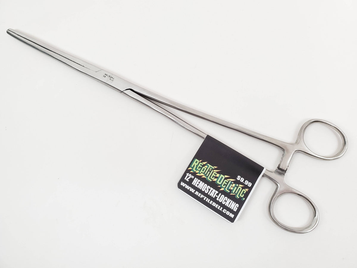 12&quot; Hemostat - Non-Locking Type - ADD-ON ITEM - Reptile Deli Inc.