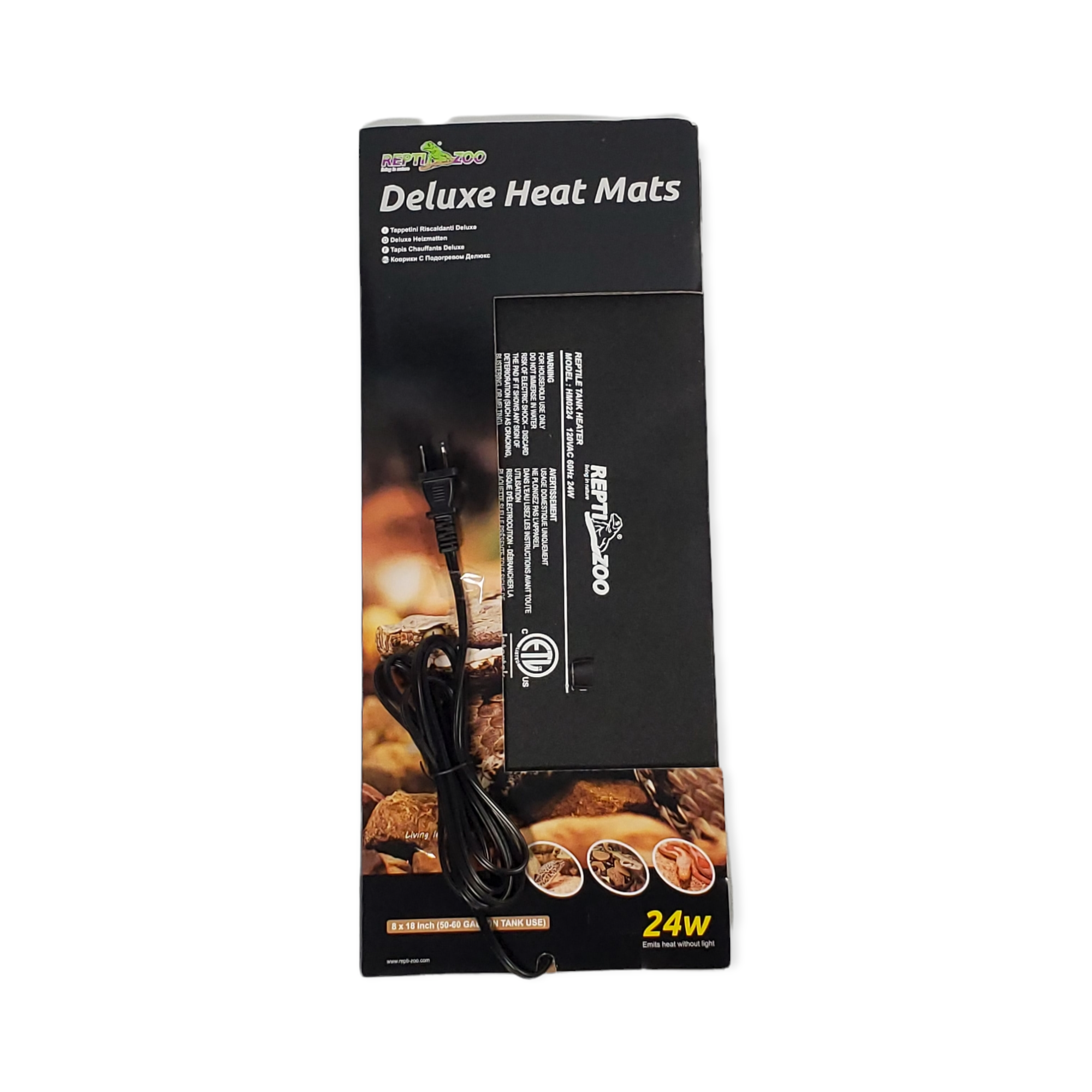 Reptizoo Deluxe PTC Heat Mat 8x12 24W (HM0224) - Reptile Deli Inc.