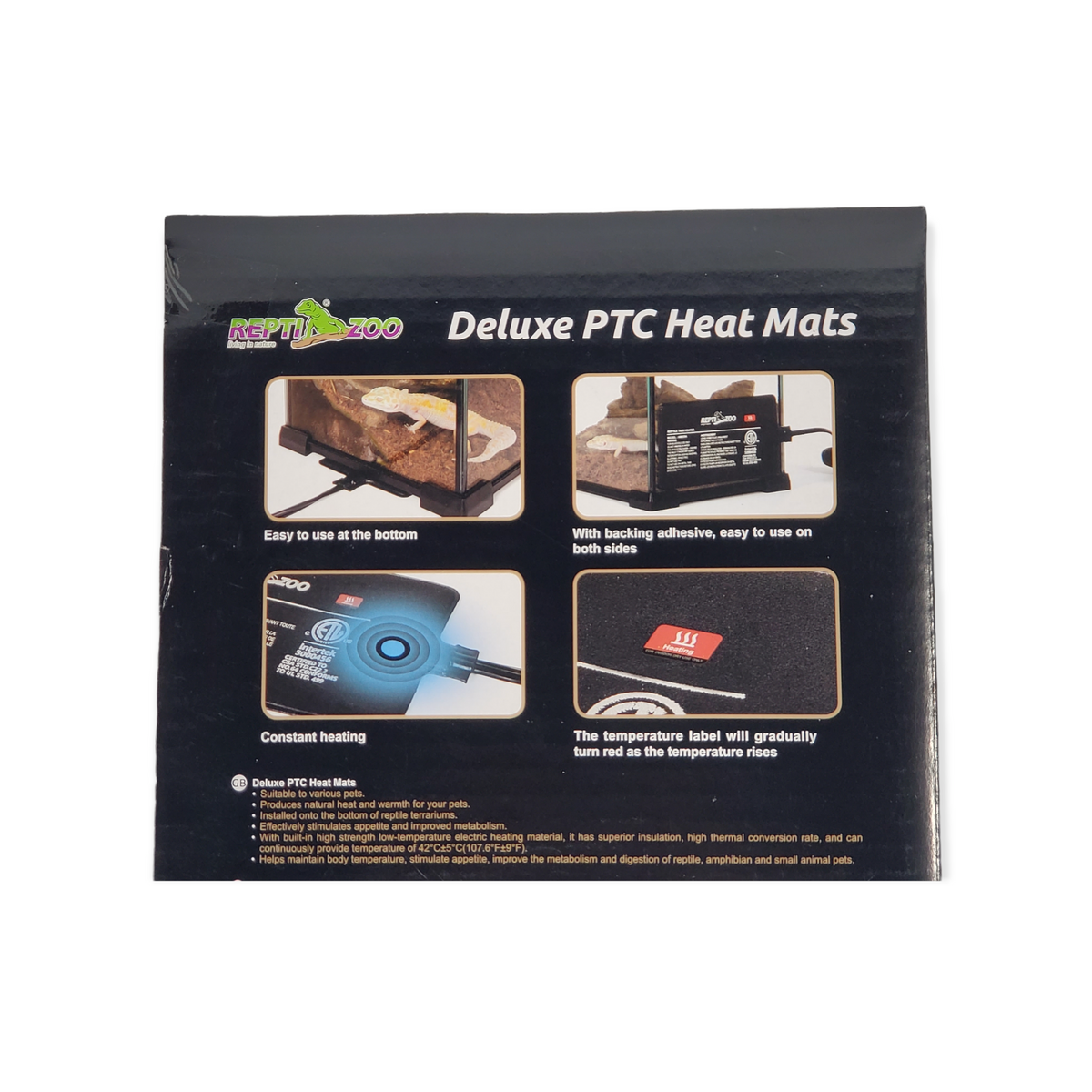 Reptizoo Deluxe PTC Heat Mat 8x12 24W (HM0224) - Reptile Deli Inc.