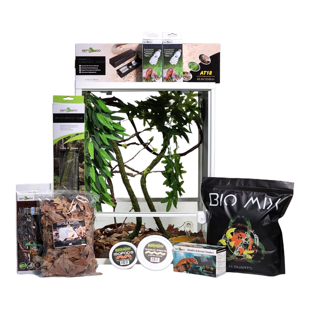 Crested Gecko Bioactive Starter Kit 18" x 18" x 24" Reptile Deli Inc.