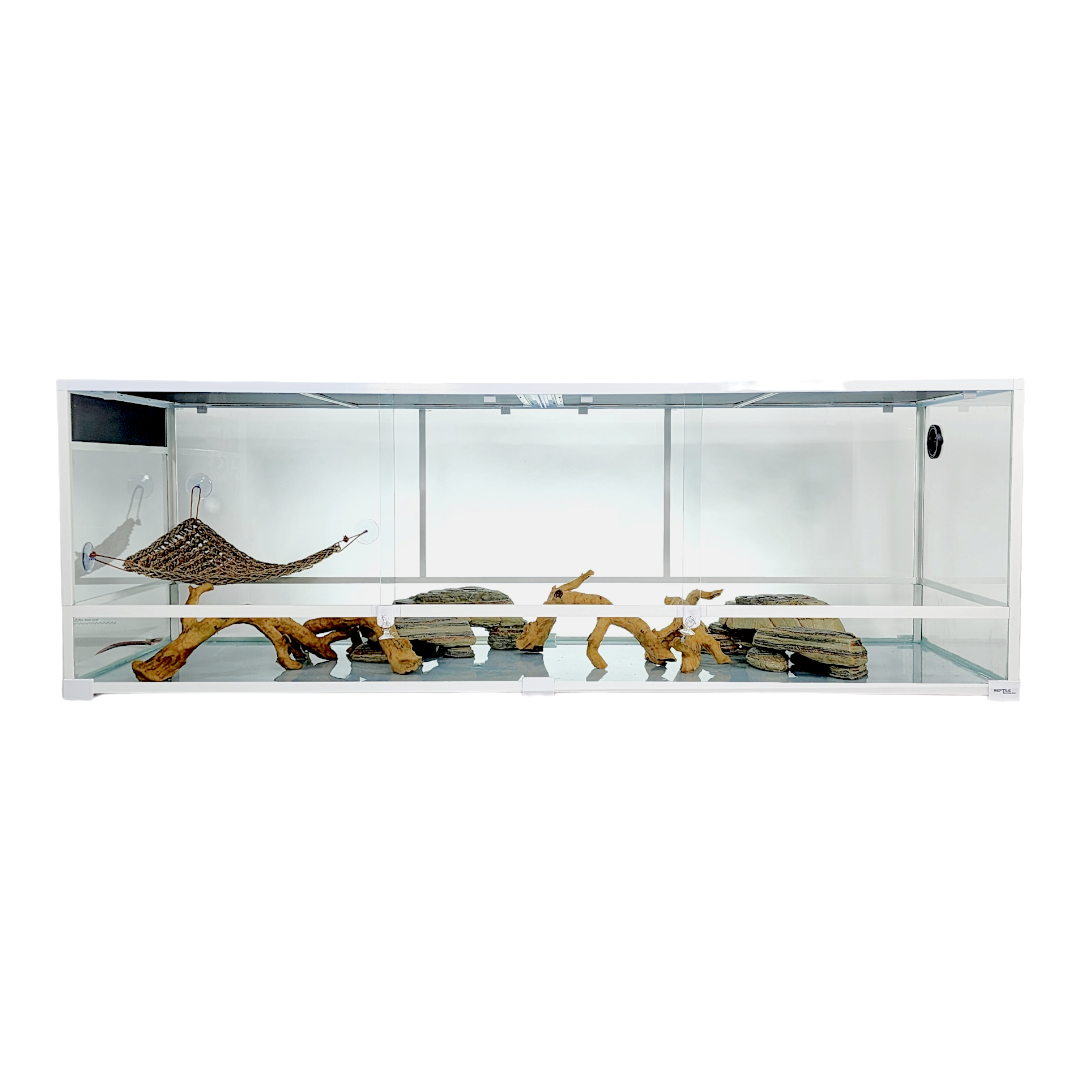 Reptile Technology - RK0230W - 72” x 24” x 24” - Knock Down - Reptile Glass Terrarium - Sliding Doors - Reptile Deli Inc.