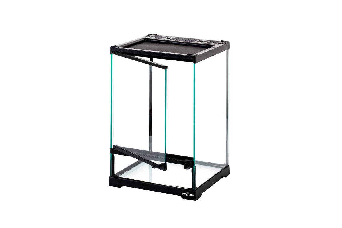 REPTIZOO -RHK19S-8”x8&quot;x12&quot;-Reptile Glass Terrarium - Single Hinge Door - Reptile Deli Inc.