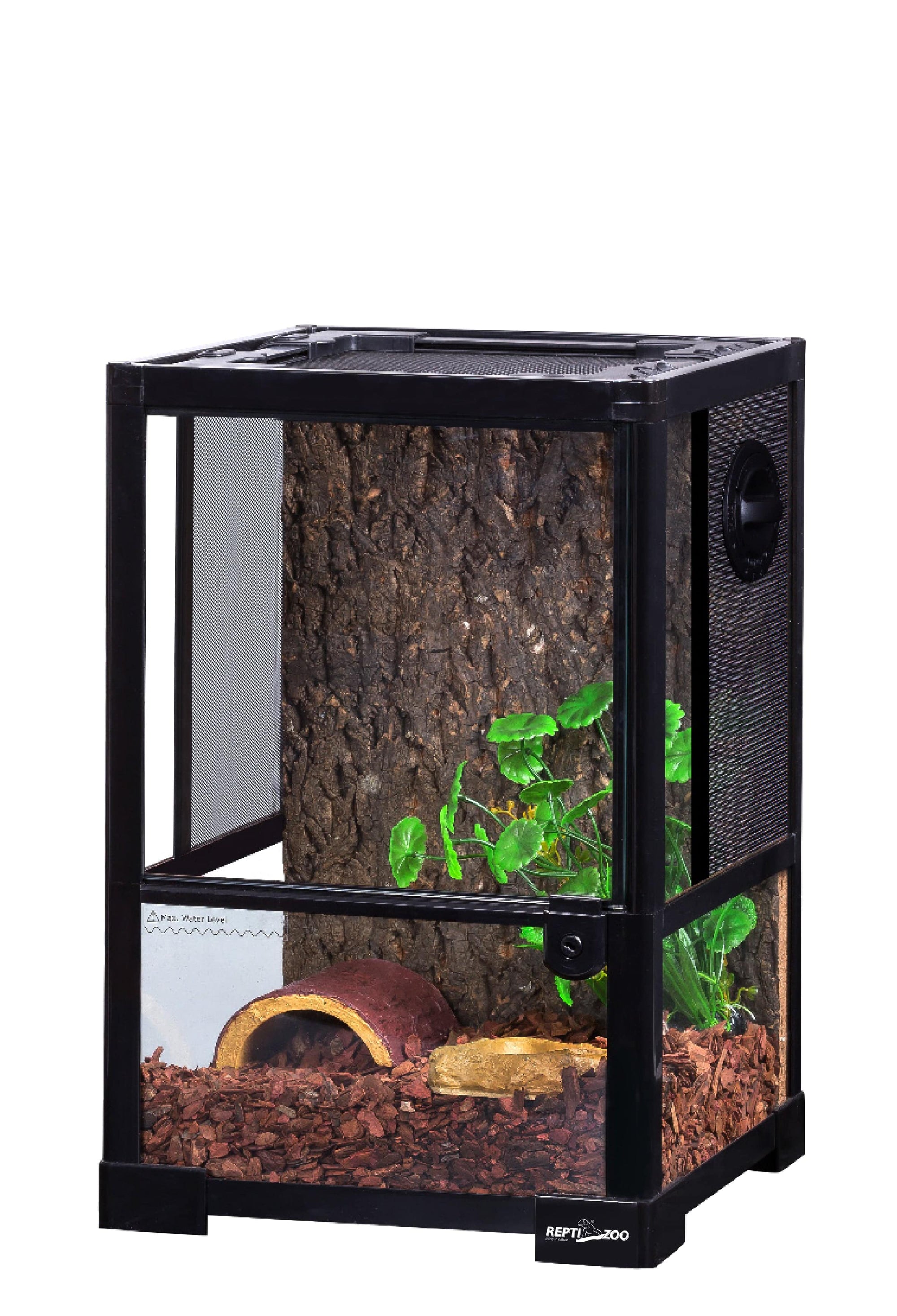 REPTIZOO -RK0102NS-12”x12”x18”-Reptile Glass Terrarium - Single Hinge Door - Reptile Deli Inc.