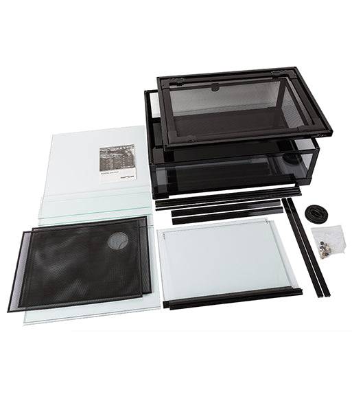 REPTIZOO -RK0110NS-18"x18"x24"-Knock Down-Reptile Glass Terrarium - Single Hinge Door - Reptile Deli Inc.
