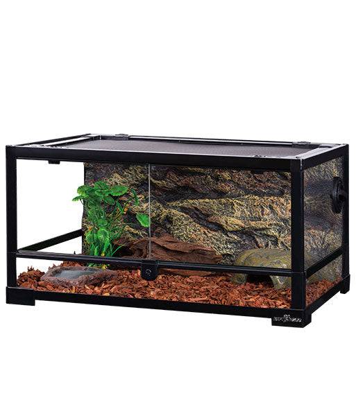 REPTIZOO -RK0117-24”x 18”x12”-Knock Down-Reptile Glass Terrarium - Double Hinge Door - Reptile Deli Inc.