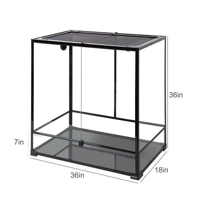 REPTIZOO -RK0125N-36"x18"x36"-Knock Down- Reptile Glass Terrarium - Double Door - Reptile Deli Inc.