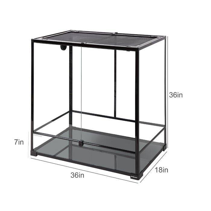 REPTIZOO -RK0125N-36&quot;x18&quot;x36&quot;-Knock Down- Reptile Glass Terrarium - Double Door - Reptile Deli Inc.