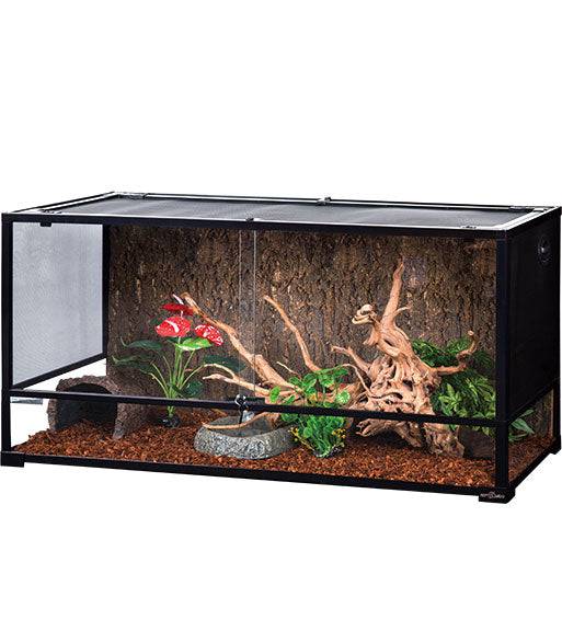 REPTIZOO - Reptile Glass Terrarium - Sliding Door - 48” x 18” x 24” (RK0223N) - Reptile Deli Inc.