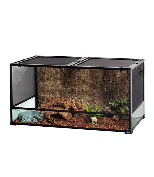 REPTIZOO -RK0227-48”x24”x24”-Knock Down-Reptile Glass Terrarium - Sliding Doors - Reptile Deli Inc.