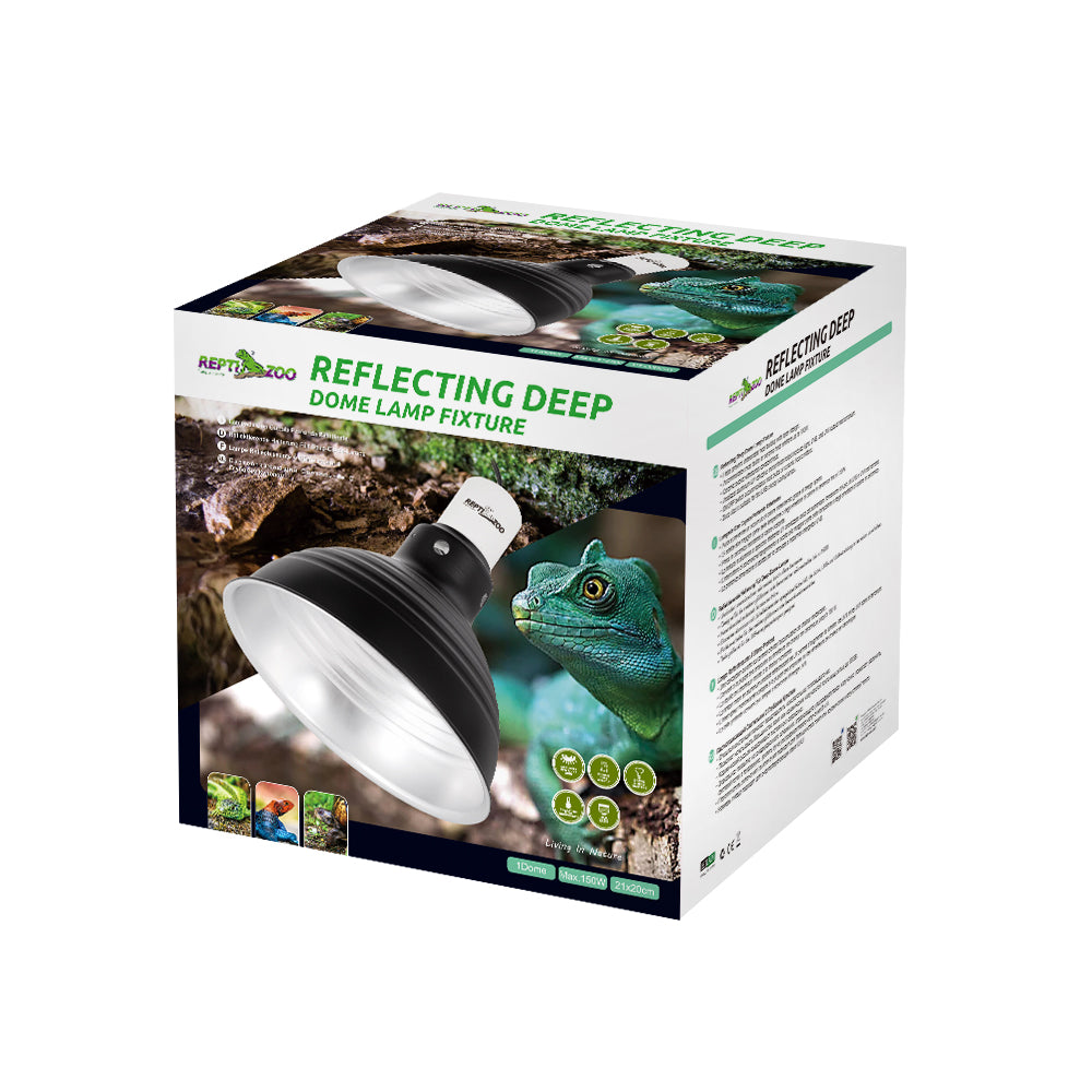 REPTIZOO - Lighting - Deep Dome Lamp Fixture - 8.5” (RL05UD) - Reptile Deli Inc.