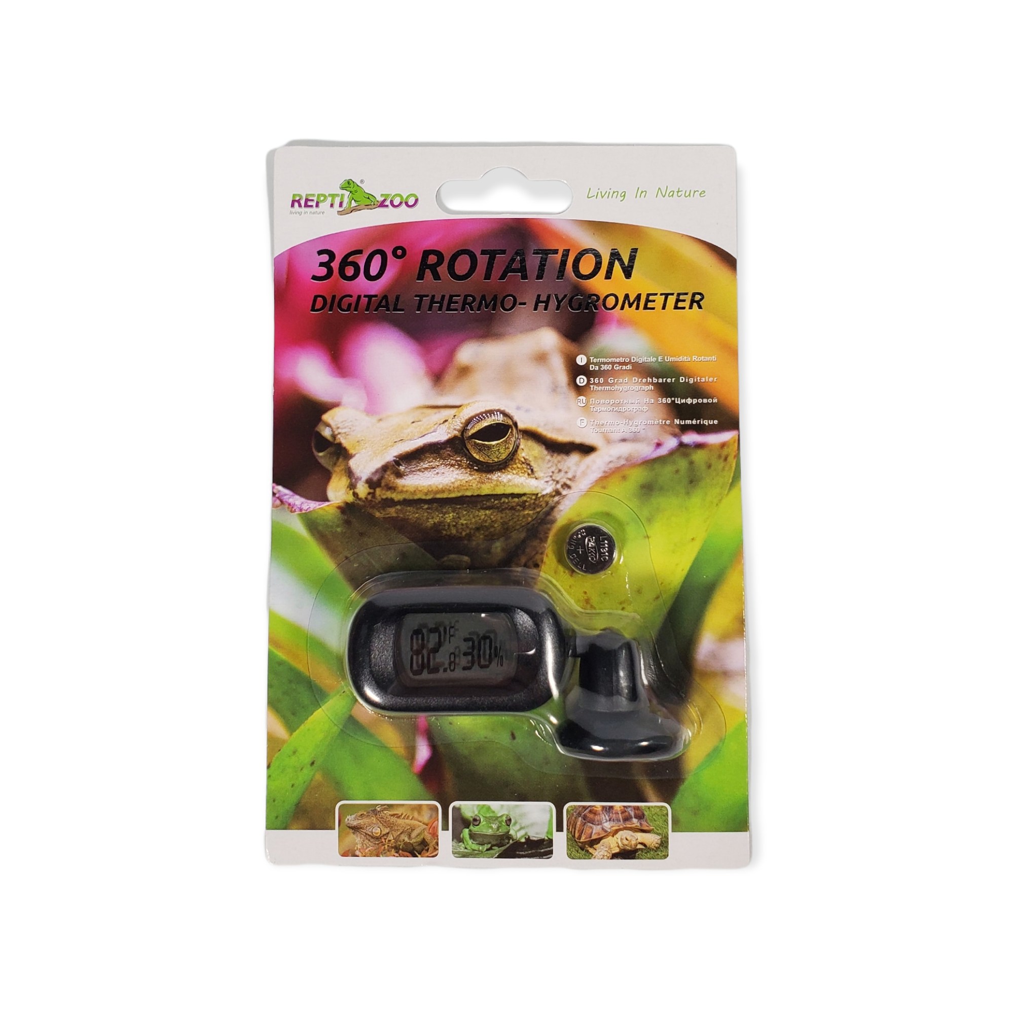 REPTI ZOO 360 Rotation Mini Digital Thermo-Hygrometer Reptile