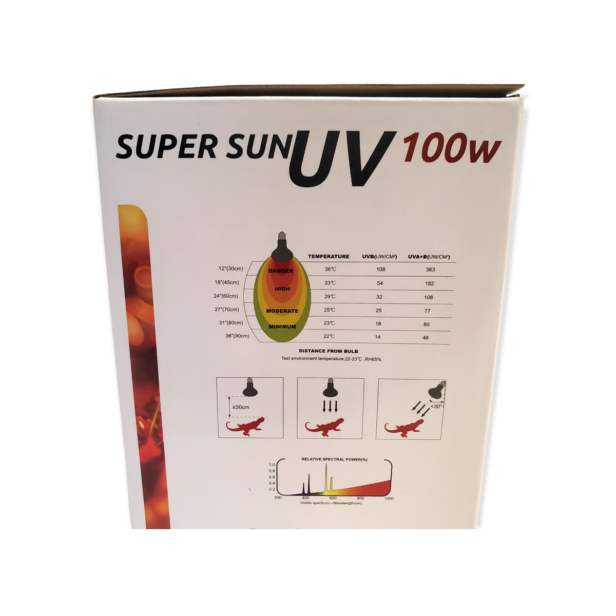 REPTIZOO - Lighting - Supersun UVB/UVA Lamps - 100W (P95100) - Reptile Deli Inc.