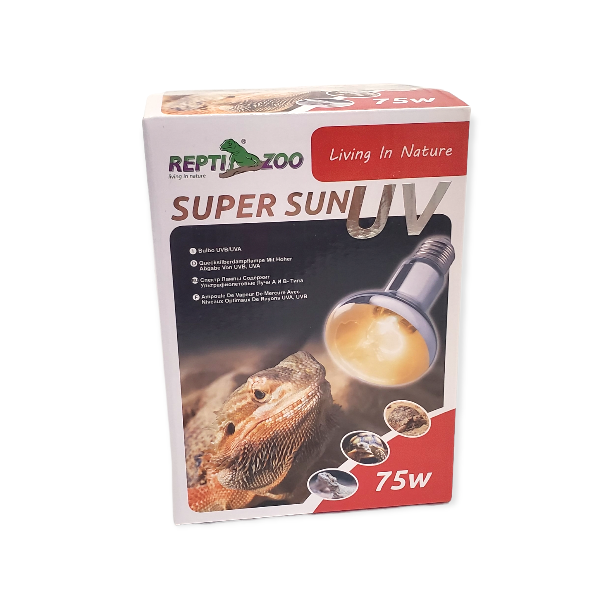 REPTIZOO - Lighting - Supersun UVB/UVA Lamps - 75W (P80075) - Reptile Deli Inc.